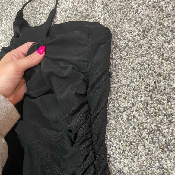 “Jocasta Mini Dress Black”-Princess Polly - Picture 2 of 3